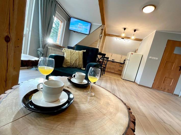 Apartament wakacyjny dla 4 osób, z Balkon i Widok w Przesieka
