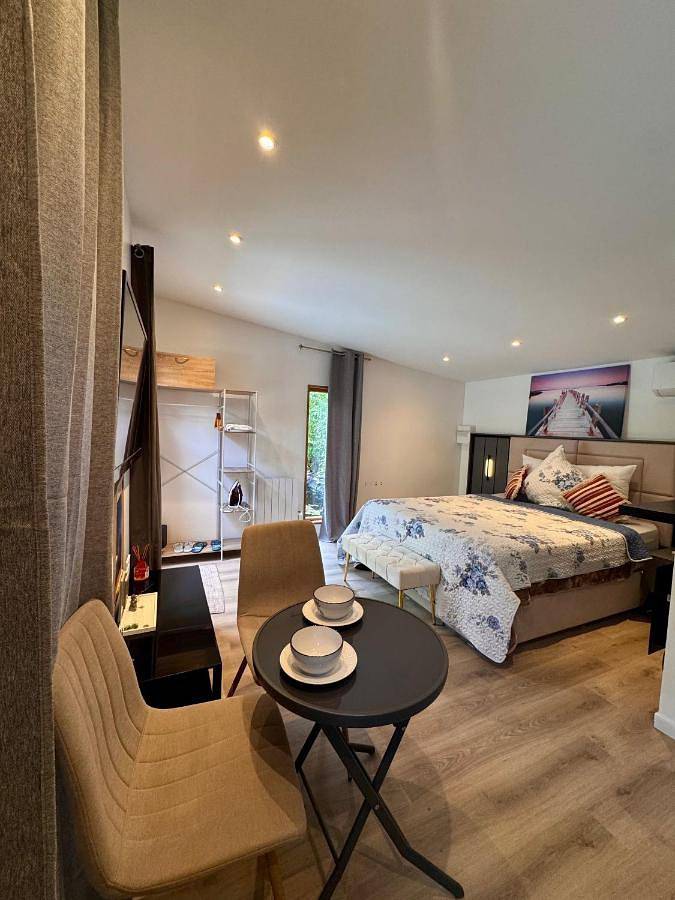 Gîte pour 2 personnes, avec piscine et jardin ainsi que sauna et jacuzzi à Meyzieu - 4