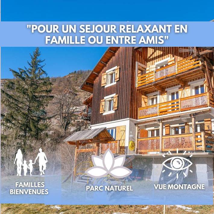 Chalet pour 15 personnes, avec Balcon et Terrasse ainsi que Jardin et Vue