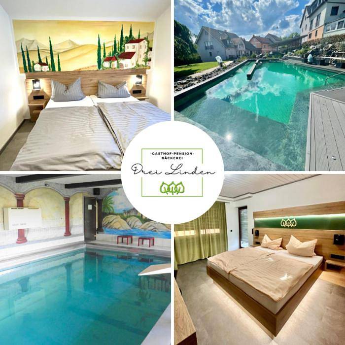 Hotel für 2 Personen, mit Balkon und Whirlpool sowie Terrasse und Garten