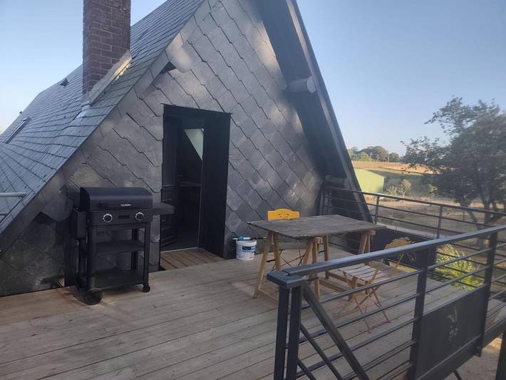 Gîte pour 8 personnes, avec Terrasse et Vue à Bréauté