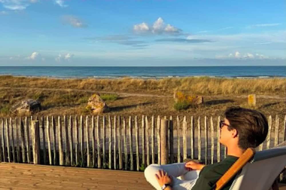 Direkt am Wasser gelegene Villa mit direktem Zugang zum Strand in Saint-Marcouf, Cherbourg und Umgebung