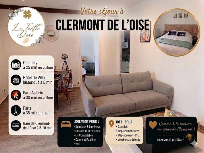 Gîte pour 2 personnes à Clermont (Oise)