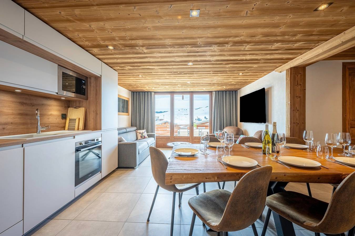 Apartamento entero, Apartamento 'Appartement 4' con vistas a la montaña y terraza privada in Les Saisies, Albertville region
