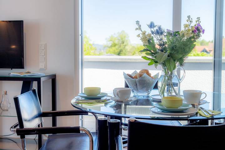 Ferienwohnung für 4 Personen, mit Ausblick und Seeblick sowie Terrasse in Moos - 3