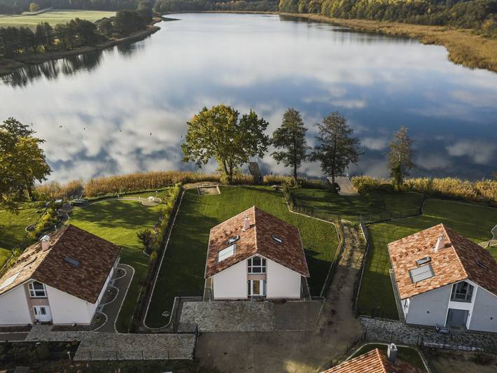 Ferienhaus für 7 Personen, mit Terrasse und Garten sowie Sauna und Ausblick in Krakow am See