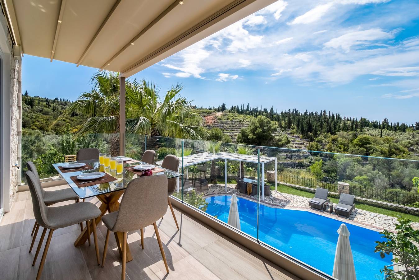 Villa "Thanasis" mit Meerblick, Privatem Pool und Wlan in Griechenland