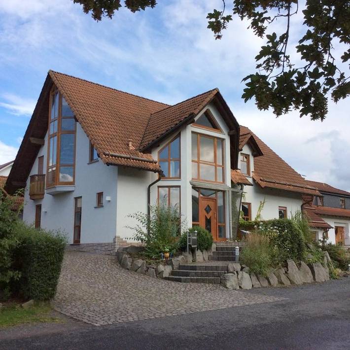 Ferienwohnung für 4 Personen, mit Terrasse und Sauna sowie Ausblick