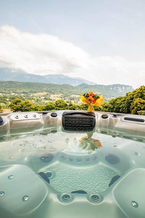 Location de vacances pour 6 personnes, avec vue ainsi que piscine et jardin, animaux acceptés à Coublevie - 3