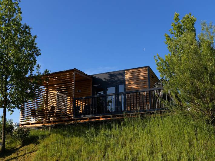 Camping für 5 Personen, mit Terrasse und Pool sowie Sauna, mit Haustier in Bayern