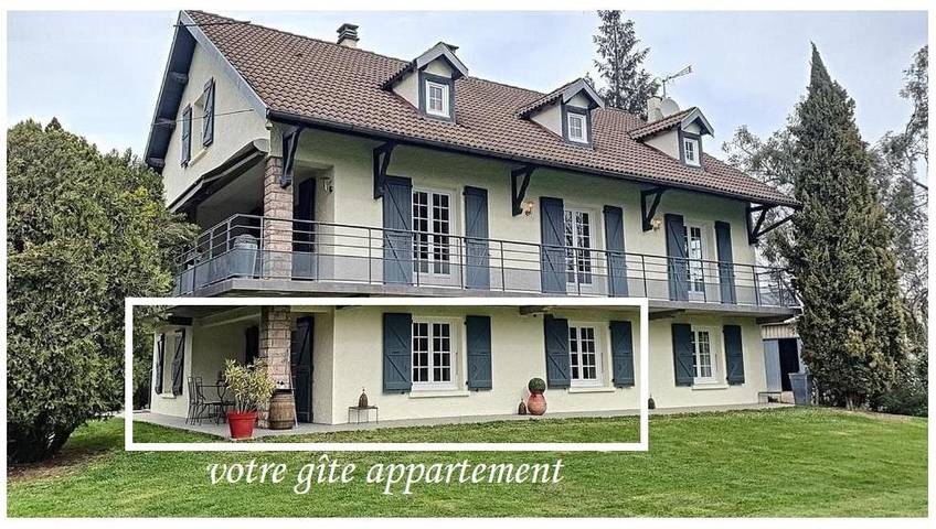 Maison de vacances pour 4 personnes, avec Terrasse et Jardin ainsi que Piscine et Vue