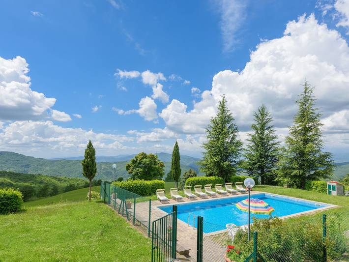 Apartament wakacyjny dla 4 osób, z Balkon i Taras oraz Ogród i Basen w Prowincja Florencja