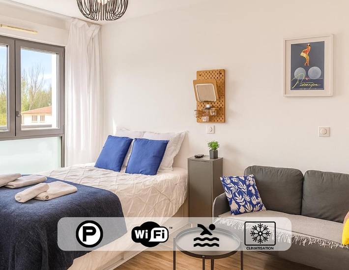 Apartamento de vacaciones para 2 personas, con piscina además de vistas y jardín - 1