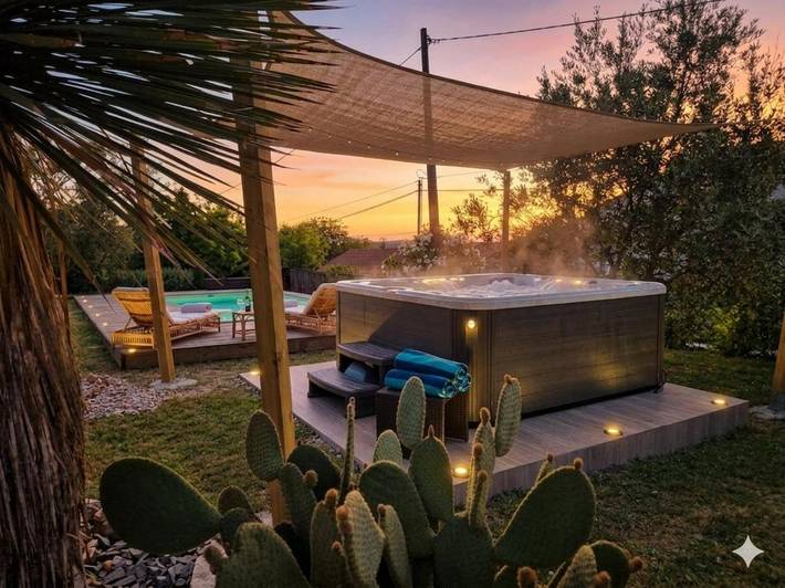 Casa de vacaciones para 8 personas, con jardín además de piscina y jacuzzi, Familias con niños - 1