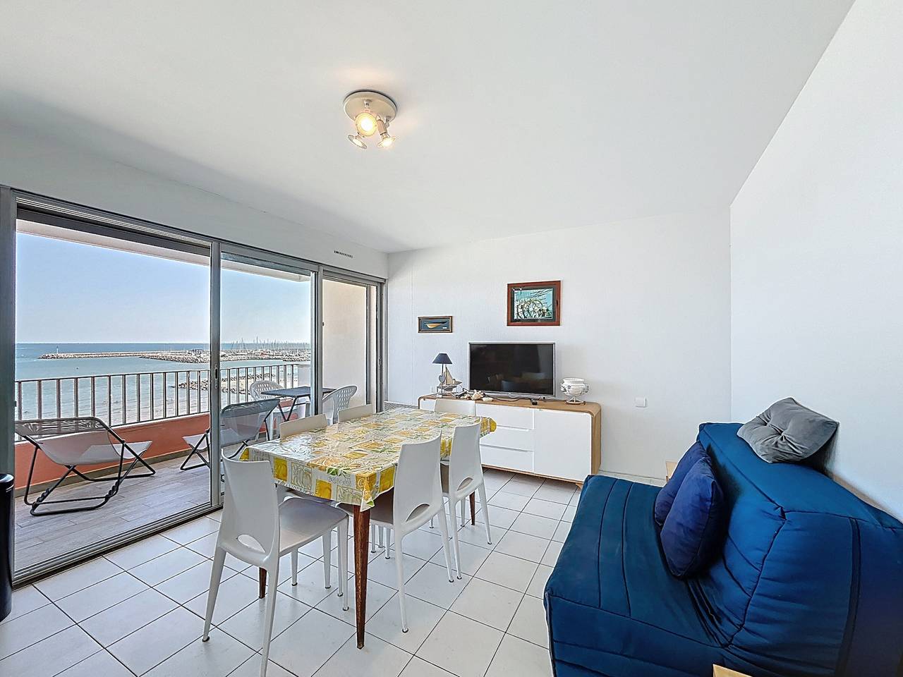 Ganze Wohnung, Palavas: 3-Zi Meerblick Whg, 6 Pers in Palavas-les-Flots, Côte d'Améthyste