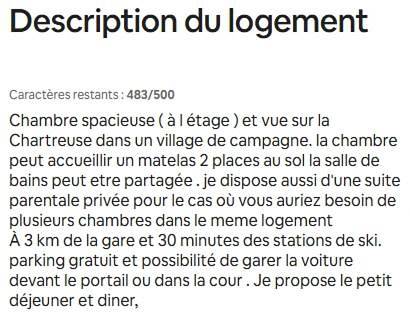 Appartement de vacances entier, Chambre vue Chartreuse in Pontcharra, Isère