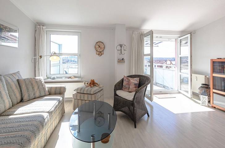 Vakantiewoning voor 2 personen, met uitzicht op het meer en balkon in Waren (Müritz)