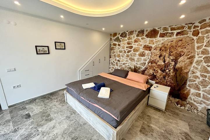 2-Schlafzimmer-Villa mit privatem Pool und großartiger Aussicht in Kaş, Provinz Antalya