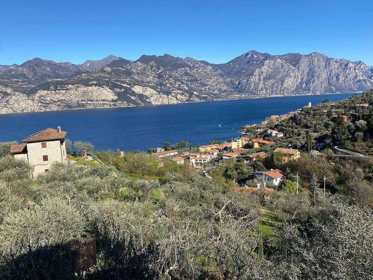 Ganze Wohnung, Ferienwohnung 'Olive Grove House' mit Seeblick, privater Terrasse und Gemeinschaftsgarten in Malcesine, Gardasee-Berge