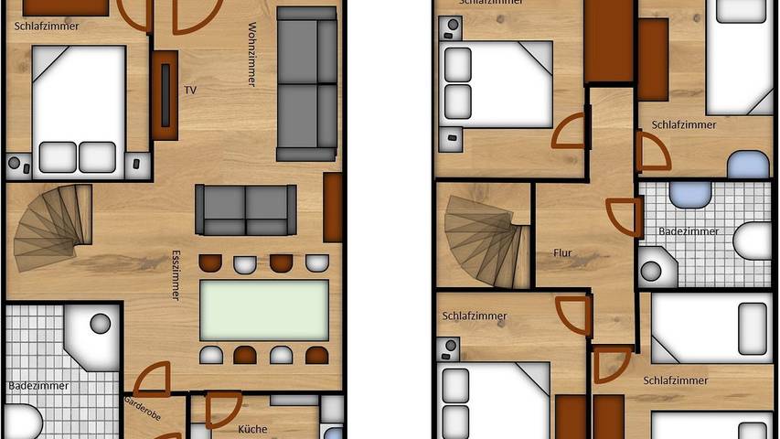 Ferienhaus für 9 Personen, mit Sauna und Garten sowie Balkon in Kirchheim - 2