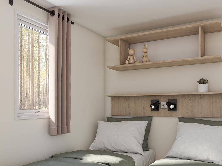Camping Vert Gapeau - Mobilhome 5 personas - Casa móvil Phoenix de 2 dormitorios con aire acondicionado (33 m²) in Hyeres, Costa mediterránea (Francia)