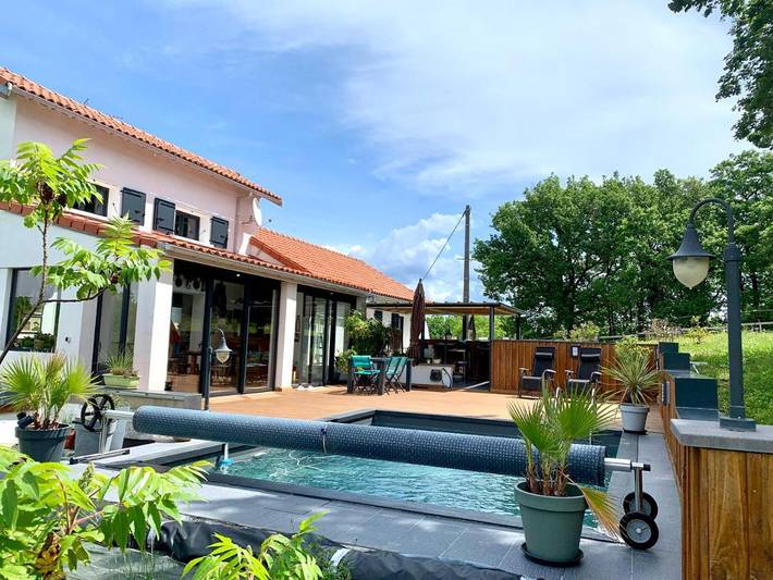 Maison de vacances pour 6 personnes, avec vue ainsi que piscine et terrasse