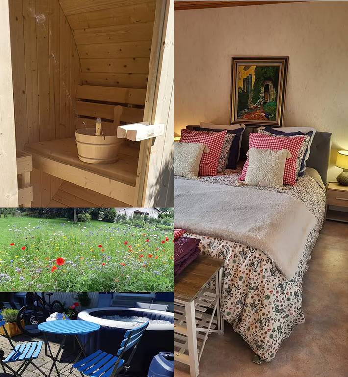 Gîte pour 4 personnes, avec terrasse ainsi que jardin et jacuzzi, animaux acceptés à Les Fontenelles