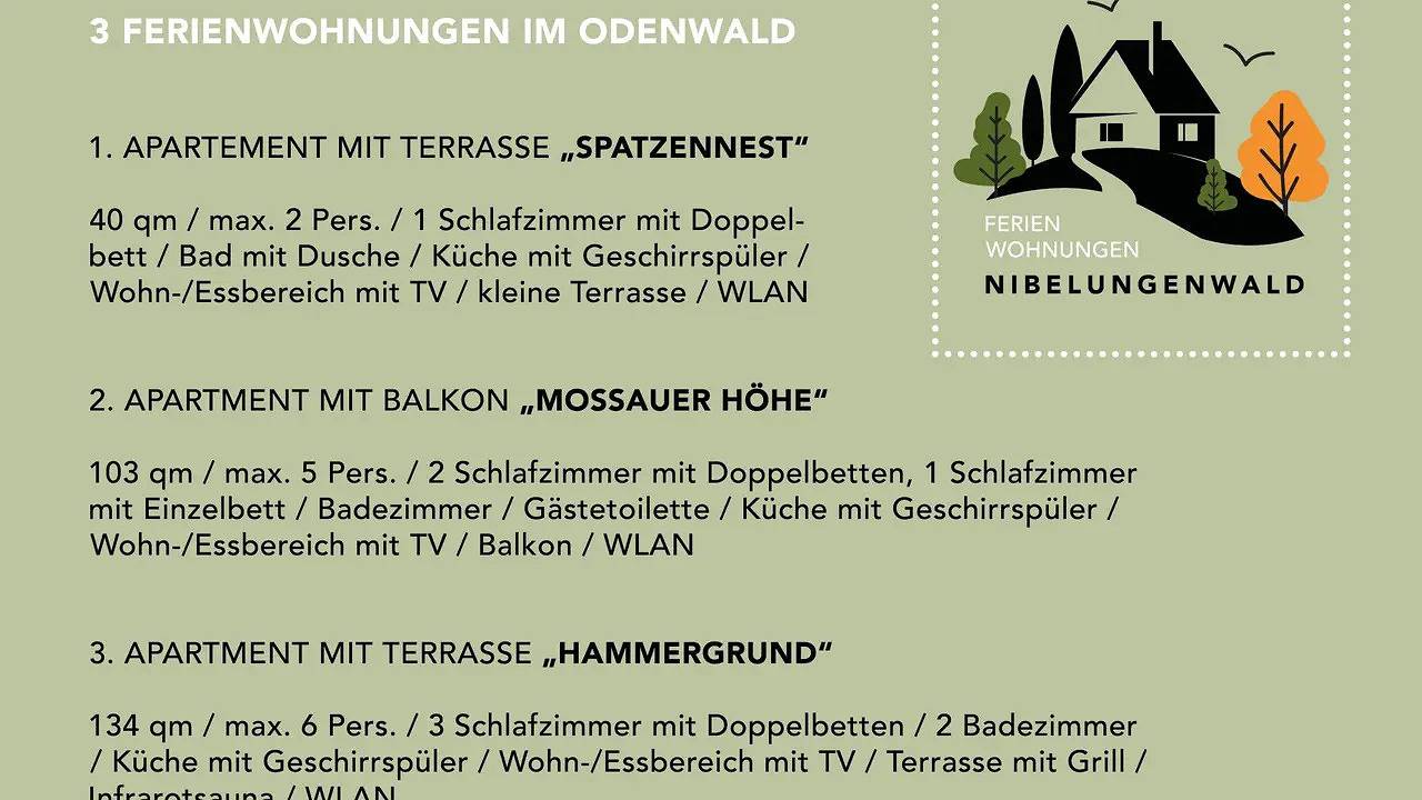 Ganze Ferienwohnung, Ferienwohnung für 2 Personen (40 m²) in Mossautal in Mossautal, Odenwaldkreis