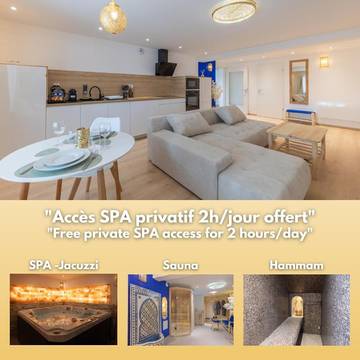 Gîte pour 2 personnes, avec sauna ainsi que terrasse et jacuzzi à Mittelhausbergen