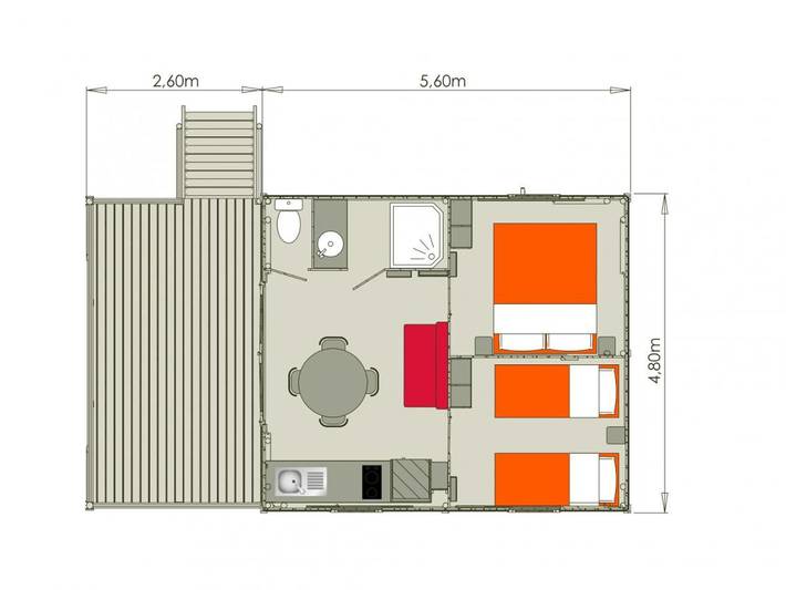 Location de vacances pour 5 personnes, avec jardin ainsi que piscine et terrasse, animaux acceptés dans Plage de Tenutella - 2