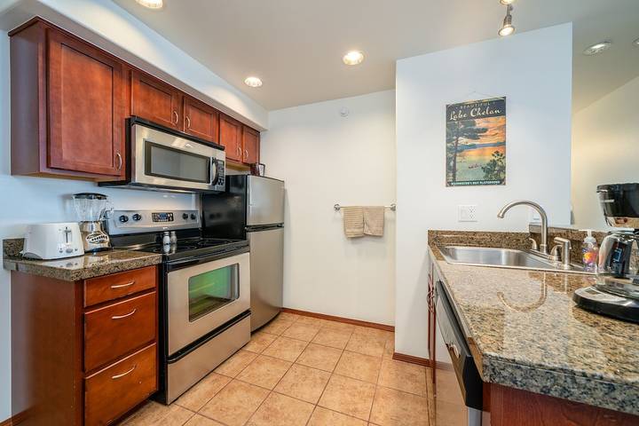 Vacation rental for 6 people, with balcony and hot tub as well as pool in Chelan