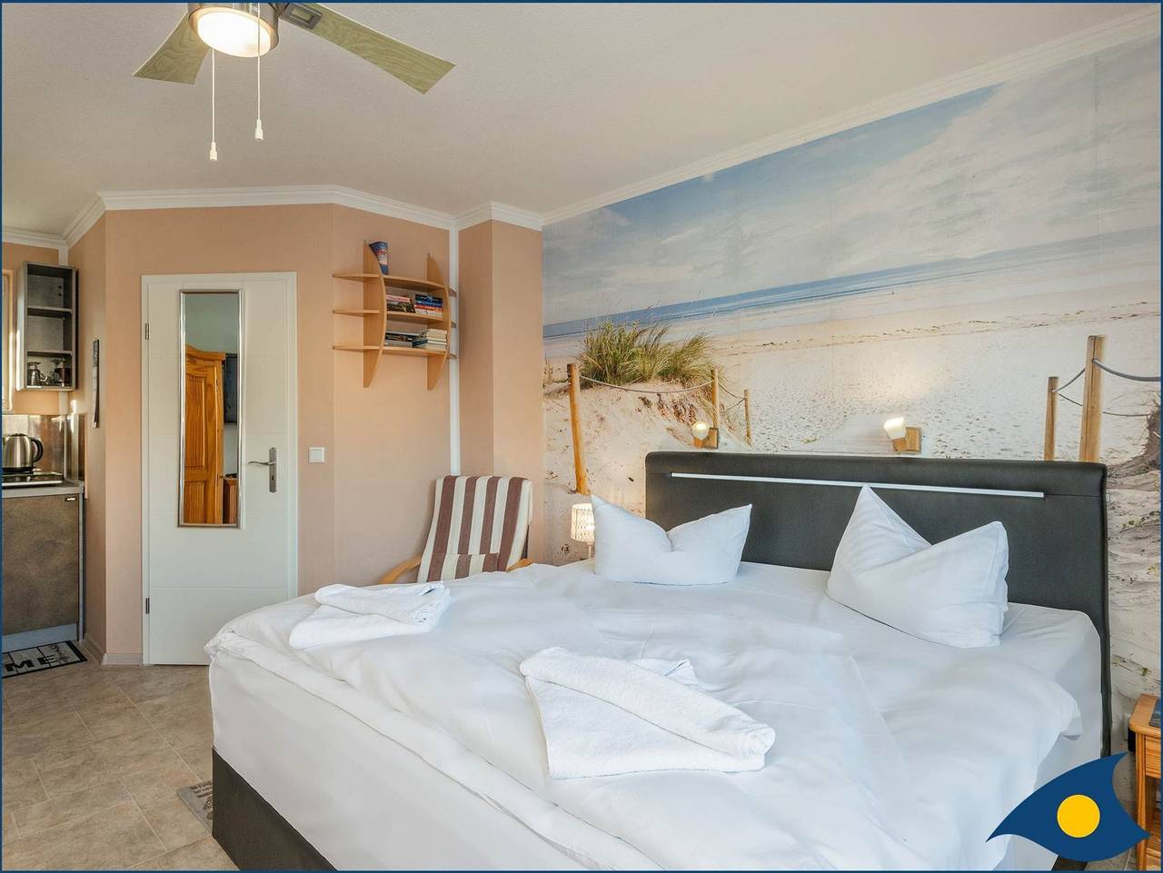 Ganze Ferienwohnung, Haus Kiefernduene Balkonstudio links - + Balkonstudio links in Drei Kaiserbäder, Heringsdorf