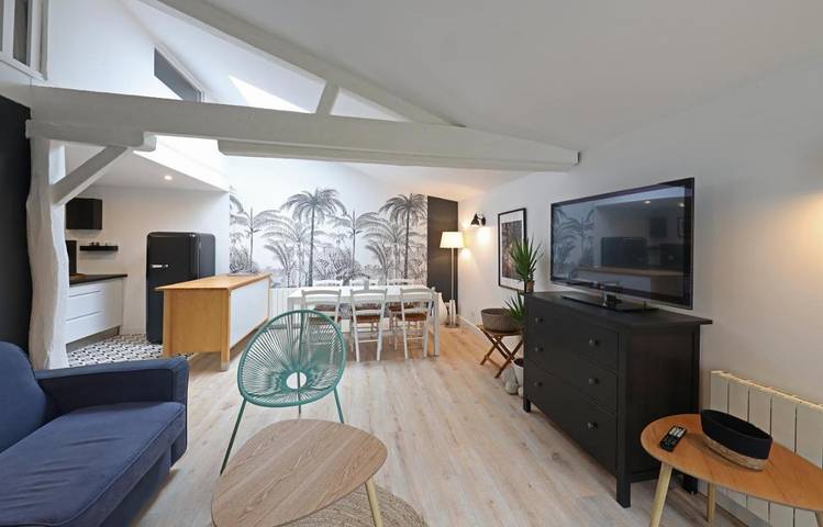 Appartement de vacances pour 5 personnes, avec jardin