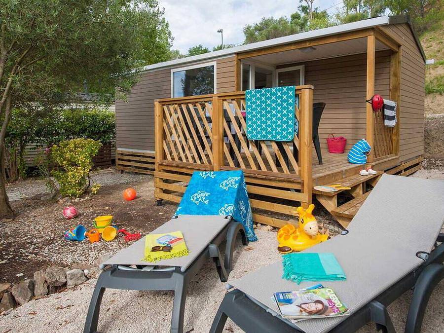 Camping Le Pansard - Mobilhome 6 personas - Mobil home | Confort | 2 Dormitorios | 4/6 Personas | Terraza individual | Aire acondicionado | Tv in La Londe-les-Maures, Costa mediterránea (Francia)