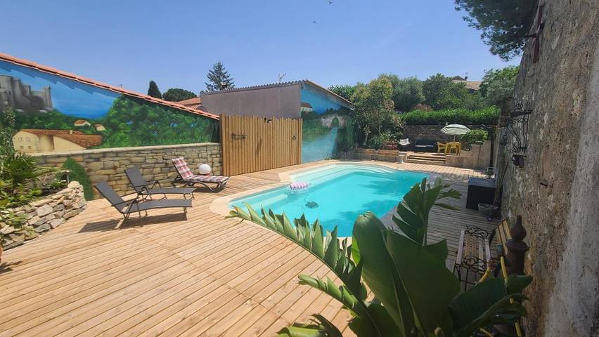 Chambre d’hôte pour 2 personnes, avec vue ainsi que piscine et jardin