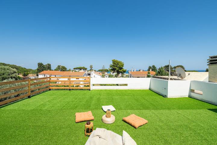 Villa 'Nuràya' with Sea View and Private Terrace in Porto Columbu, Sarroch