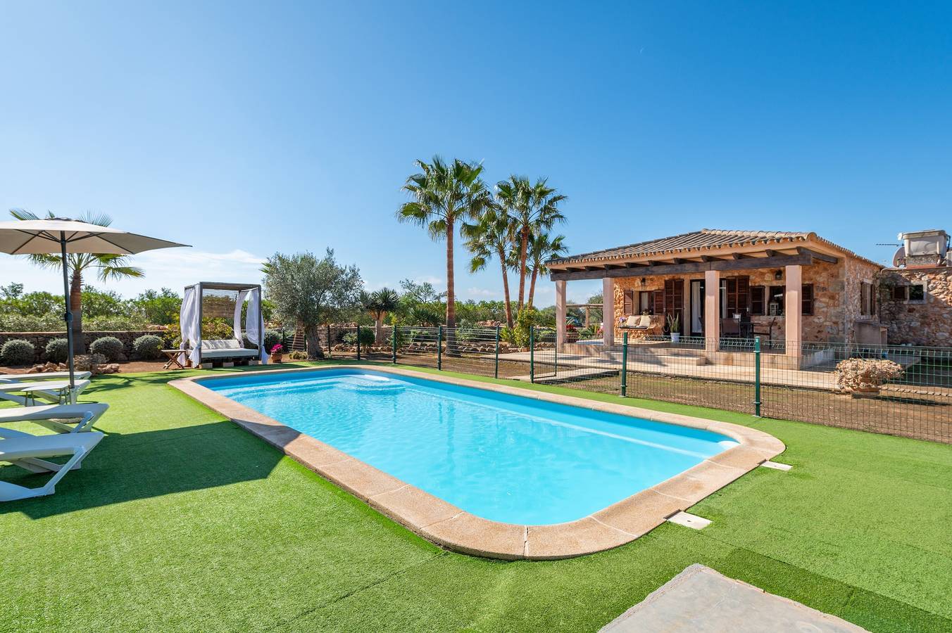 Landhaus 'Ses Oliveres' mit Bergblick, Wlan und Klimaanlage in Campos, Mallorca Süden