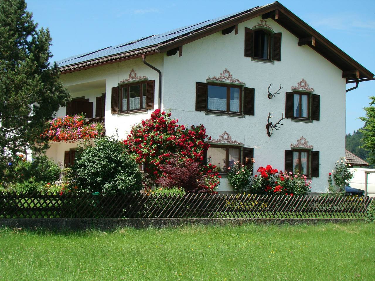Gästehaus St. Bartholomä - Large guest room 25 sqm with panoramic view of the Alps on the Samerberg at 700 m