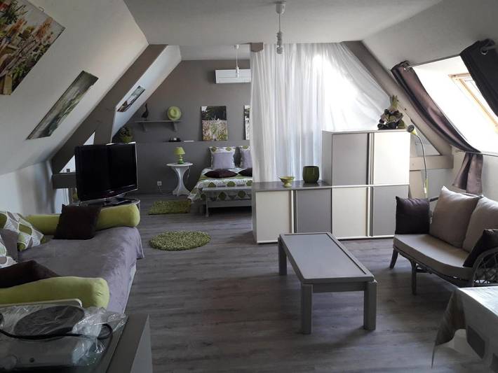 Location de vacances pour 2 personnes, avec Terrasse ainsi que Jardin et Piscine à Coulaines