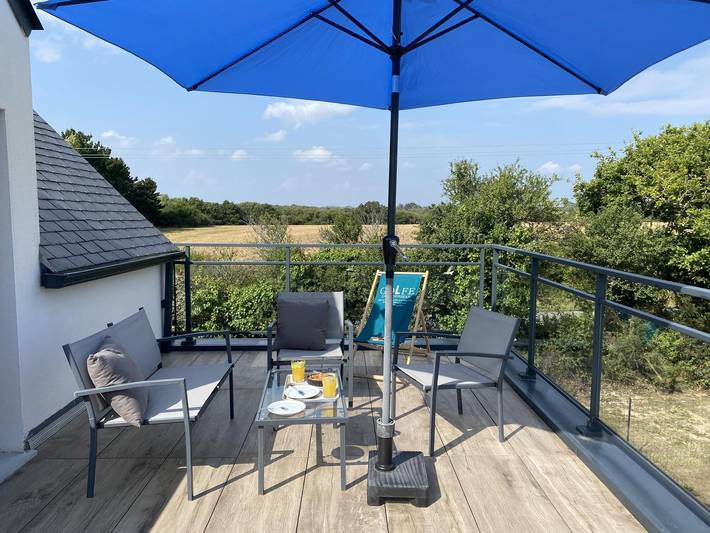 Gîte pour 4 personnes, avec Terrasse et Jardin dans Plage de Beg Lann