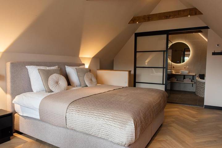 Pension voor 2 personen, with Balkon and Whirlpool as well as Terras and Uitzicht in Friesland