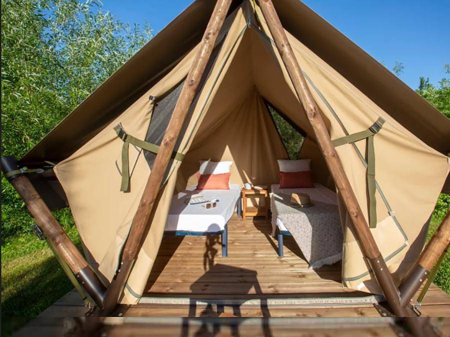 Camping Romanée - Le Châtelet  - Zelt 2 personen - Insolite Confort 1 Zimmer (ohne Küche - ohne Sanitäranlagen) in Saint-Cast-le-Guildo, Dinan und Umgebung