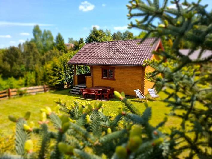 Domek letniskowy dla 10 osób, z ogród i widok na jezioro oraz widok i taras, zwierzęta dozwolone na Kaszuby