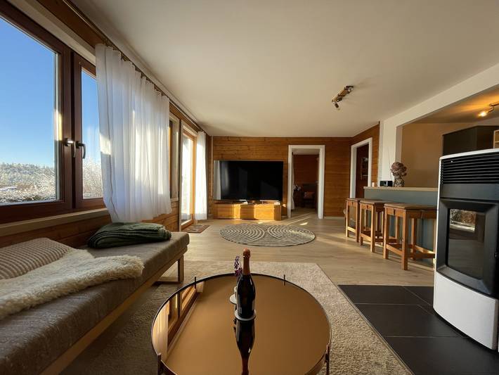 Ferienhaus für 5 Personen, mit Garten und Ausblick sowie Terrasse