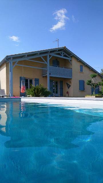Gîte pour 2 personnes, avec jardin ainsi que terrasse et piscine à Virazeil