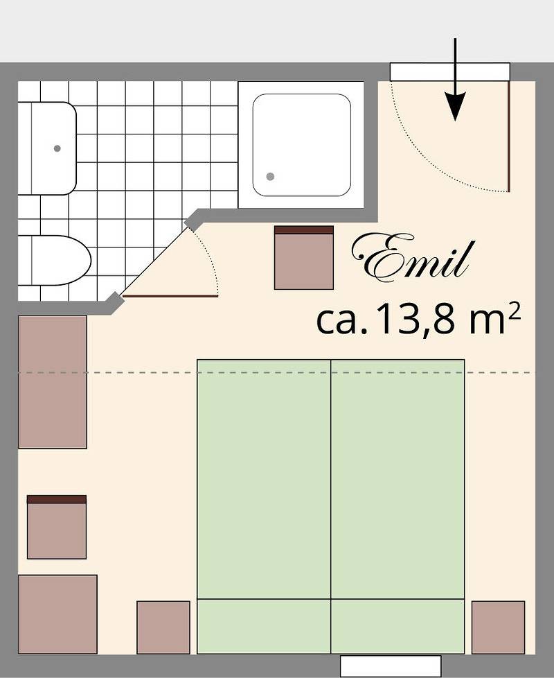Doppelzimmer Emil in Stolpen, Elbsandsteingebirge