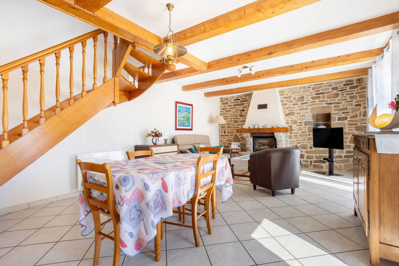 Maison de campagne "Au Calme" avec terrasse privée, jardin privé et Wi-Fi in Mahalon, Région de Quimper