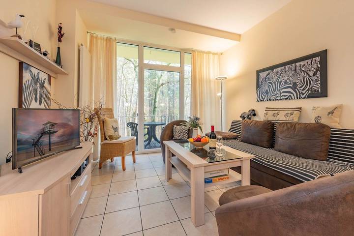 Ferienwohnung für 4 Personen, mit Balkon und Garten sowie Sauna in Strand Zempin, Zempin