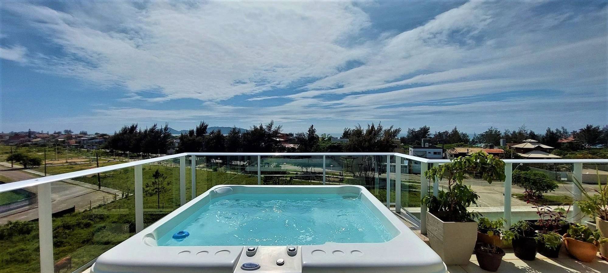 Ganze Wohnung, Cobertura Carpe Diem: Jacuzzi Conforto no Campeche in Campeche (SC), Praia do Campeche