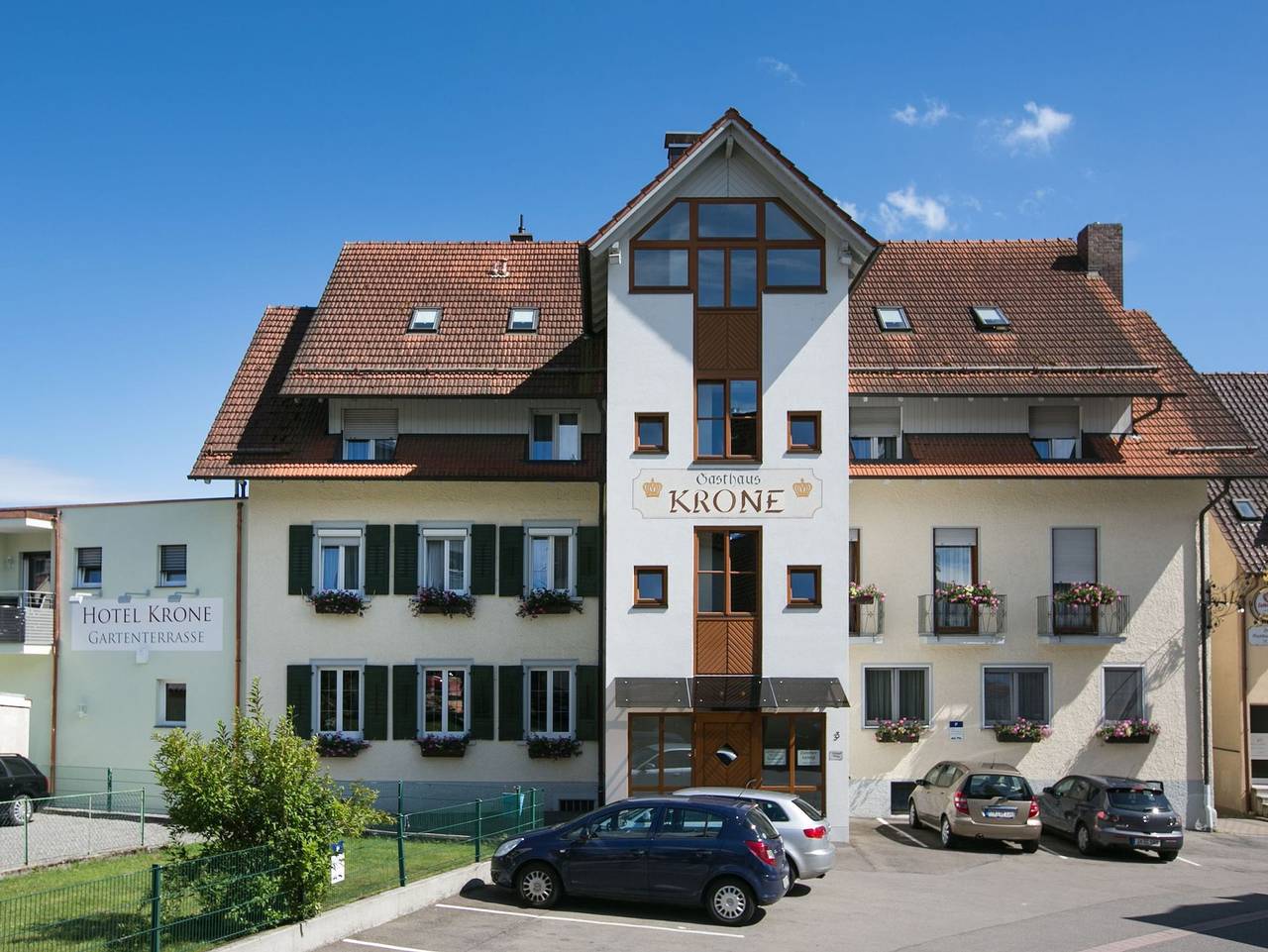 Hotel-Gasthaus Krone - Standarddoppelzimmer mit Balkon im Gästehaus in Immenstaad, Immenstaad am Bodensee